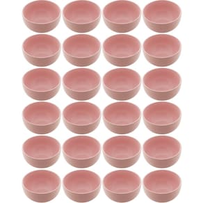 Kit 24 Cumbucas de Cerâmica Cronus Lyor Rosa para Restaurantes Açaiteria Lancherias