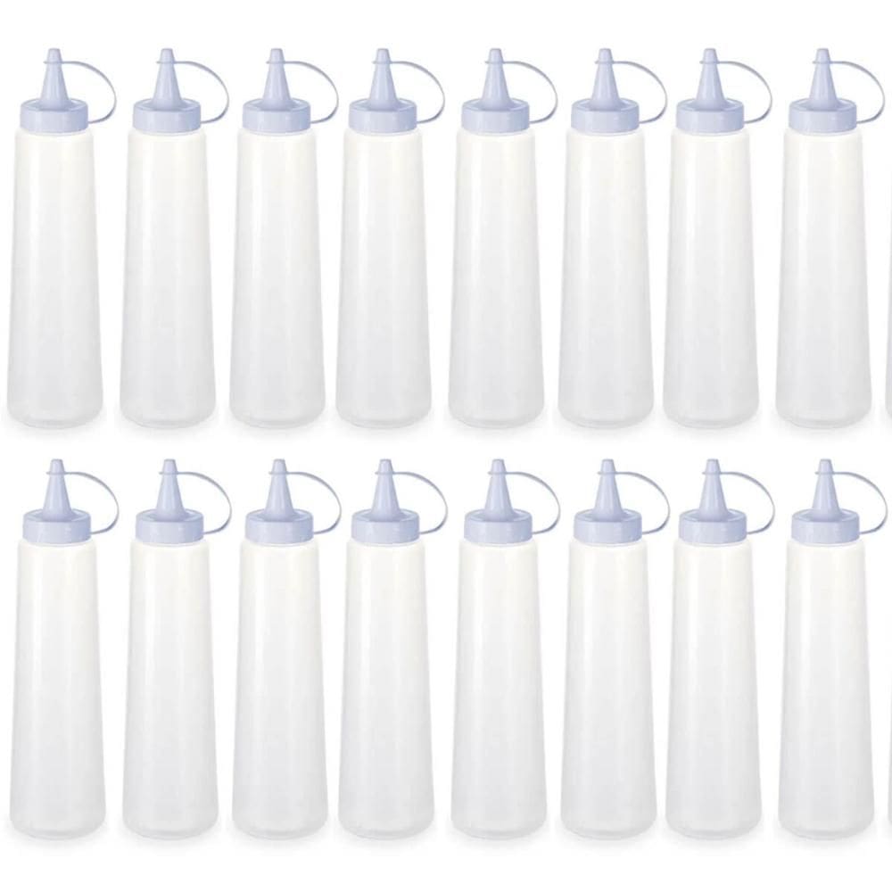 Kit 16 Bisnagas Plásticas Grandes 400ml Crepe Maionese Ketchup Mostarda Lancheria