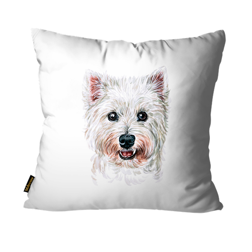 Capa para Almofada Mdecore West Highland White Terrier 45x45