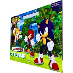 Livro Físico Infantil Meu Blocão de Colorir Sonic The Hedgehog: Colorindo A Turma