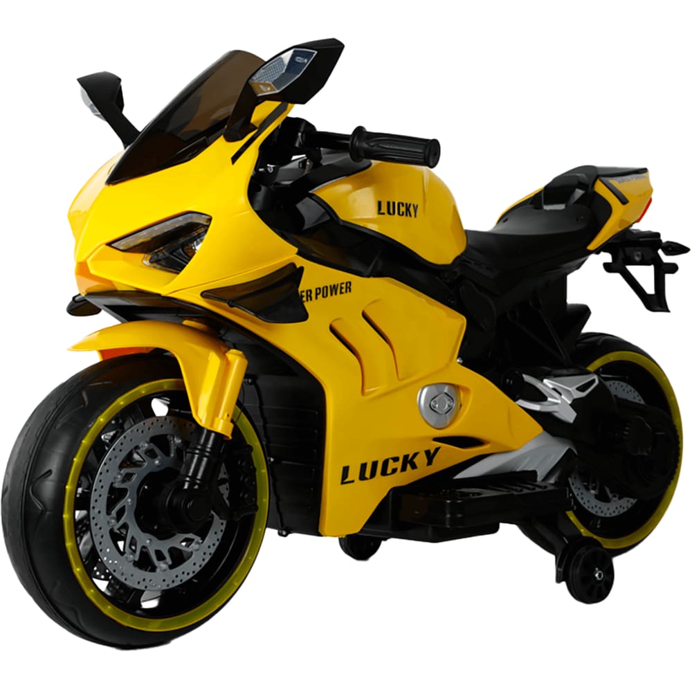 Moto Eletrica Bang Toys Ducati V4 Super Power Lucky 12V Amarela