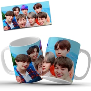 Caneca Personalizada Grupo BTS V Jimin Suga Jin RM J-Hope