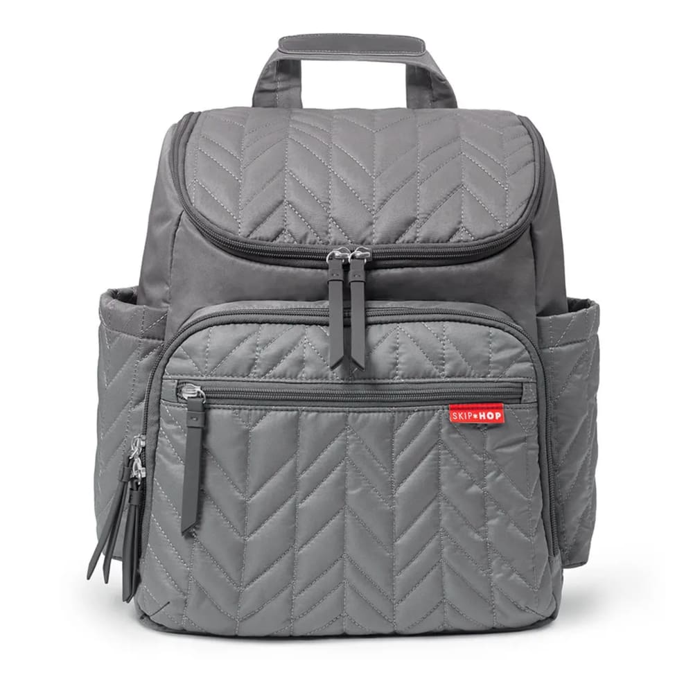 Bolsa Maternidade Forma Backpack Mochila Premium c/ Trocador - Cinza