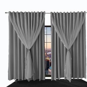 cortina para quarto e sala blecaute Ana 3,00 x 2,70 palha
