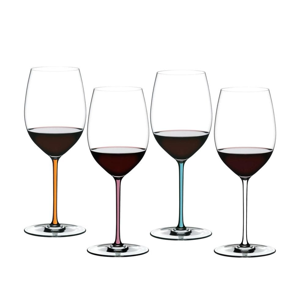 Kit 4 Taças De Vinho Merlot Fatto A Mano Coloridas Riedel