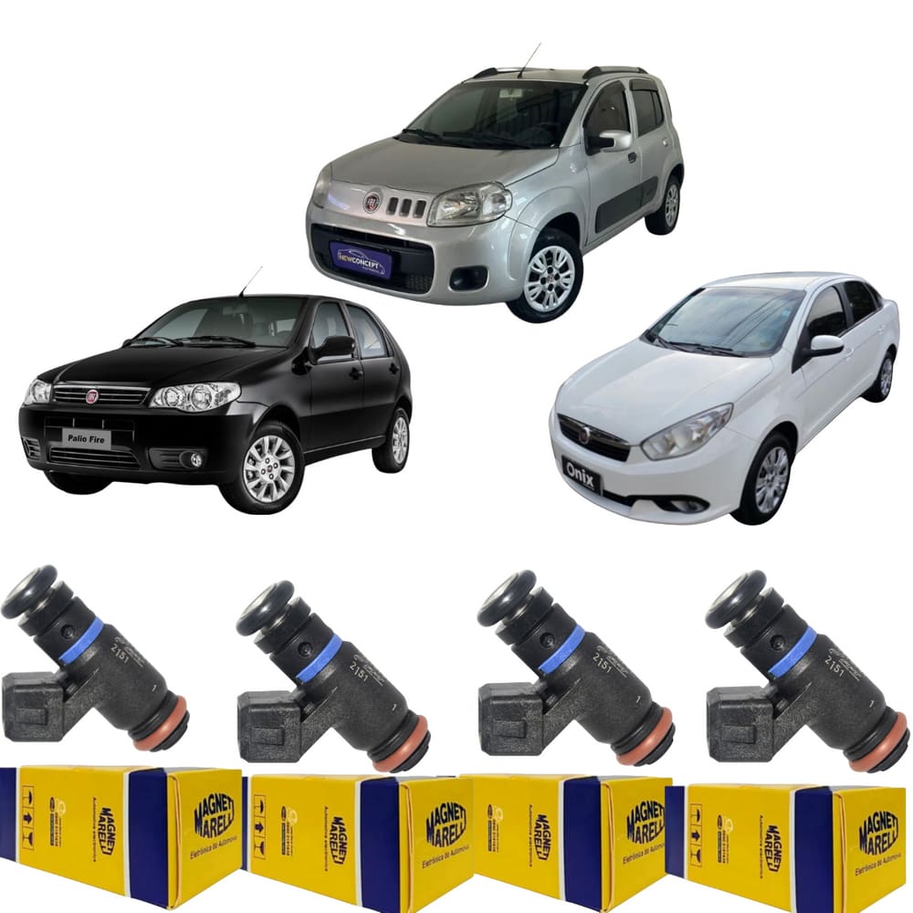 4 Bicos Injetor Palio Uno Siena 1.0 IPE078 Magnetti Marelli