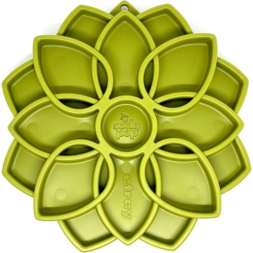 Comedouro Lento Mandala eTray SodaPup Tigela de Enriquecimento Interativo Para Cachorro - Verde