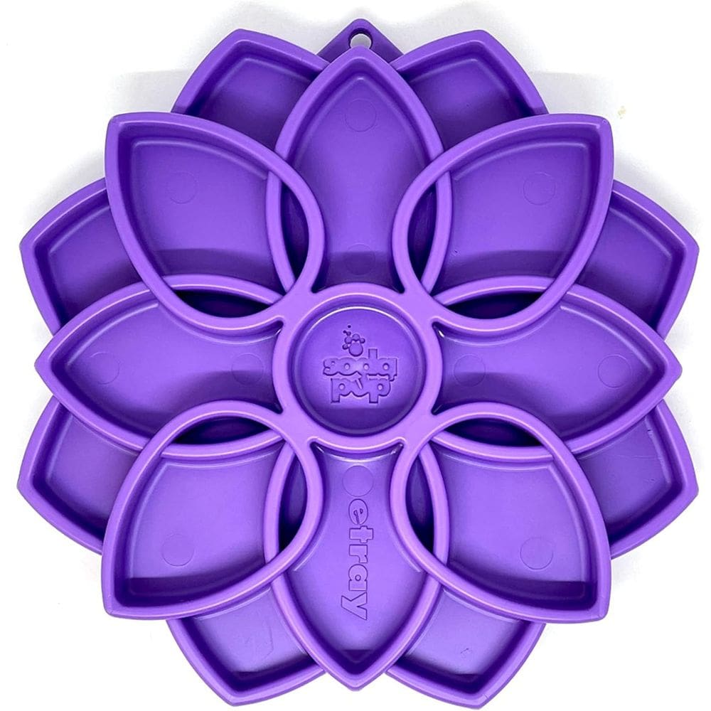Comedouro Lento Mandala eTray SodaPup Tigela de Enriquecimento Interativo Para Cachorro - Roxo