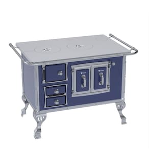 Fogao a Lenha N 2 Sec Chapa de Aluminio Azul