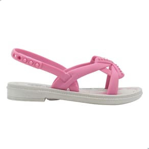 Sandália Infantil Grendene Kids Disney Castelo Real Cinza/Rosa