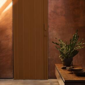 Kit com 2 Portas Sanfonadas de PVC 210x62cm Bariri Marrom