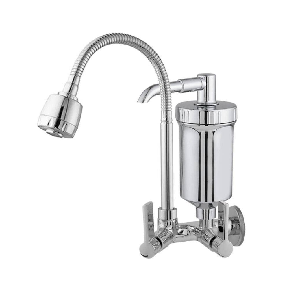 Torneira Gourmet Soft 5/8 com Filtro 1/4 Volta Parede Cromado