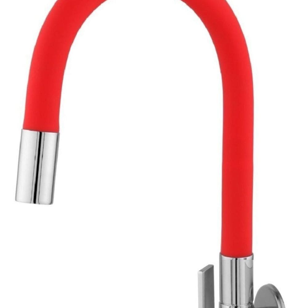 Torneira Cozinha Bica Flexível Red 5/8 - 1/4 Volta - Parede Vermelho