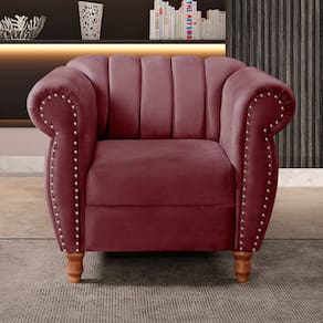 Poltrona Realeza Chesterfield Cadeira Vintage Decoração Retrô Bordô