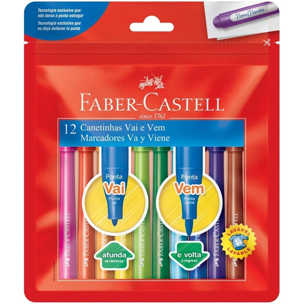 Canetinha Vai E Vem Hidrografica Faber Castell