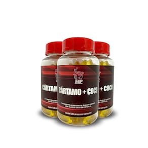 3X Cartamo+Coco Hf Suplementos 120 Caps