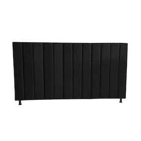 Cabeceira De Cama Box Estofada Gabi Queen 160 Cm Suede Preto Eli Móveis