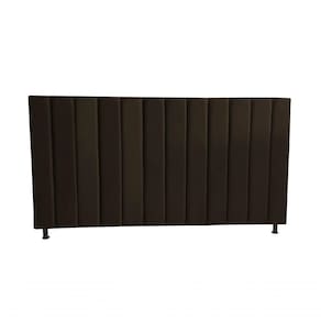 Cabeceira De Cama Box Estofada Gabi King 195 Cm Suede Marrom Eli Móveis