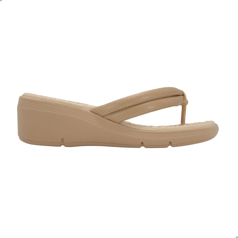 Tamanco Piccadilly Cecilia Anabela Médio Nude