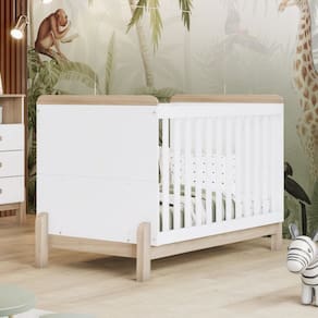 Berço Mini Cama 2 em 1 Ternura Branco/Jequitibá