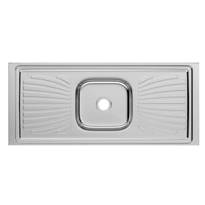 Pia Inox Monobloco Concretada Forminox 120 Cm Aço Inox