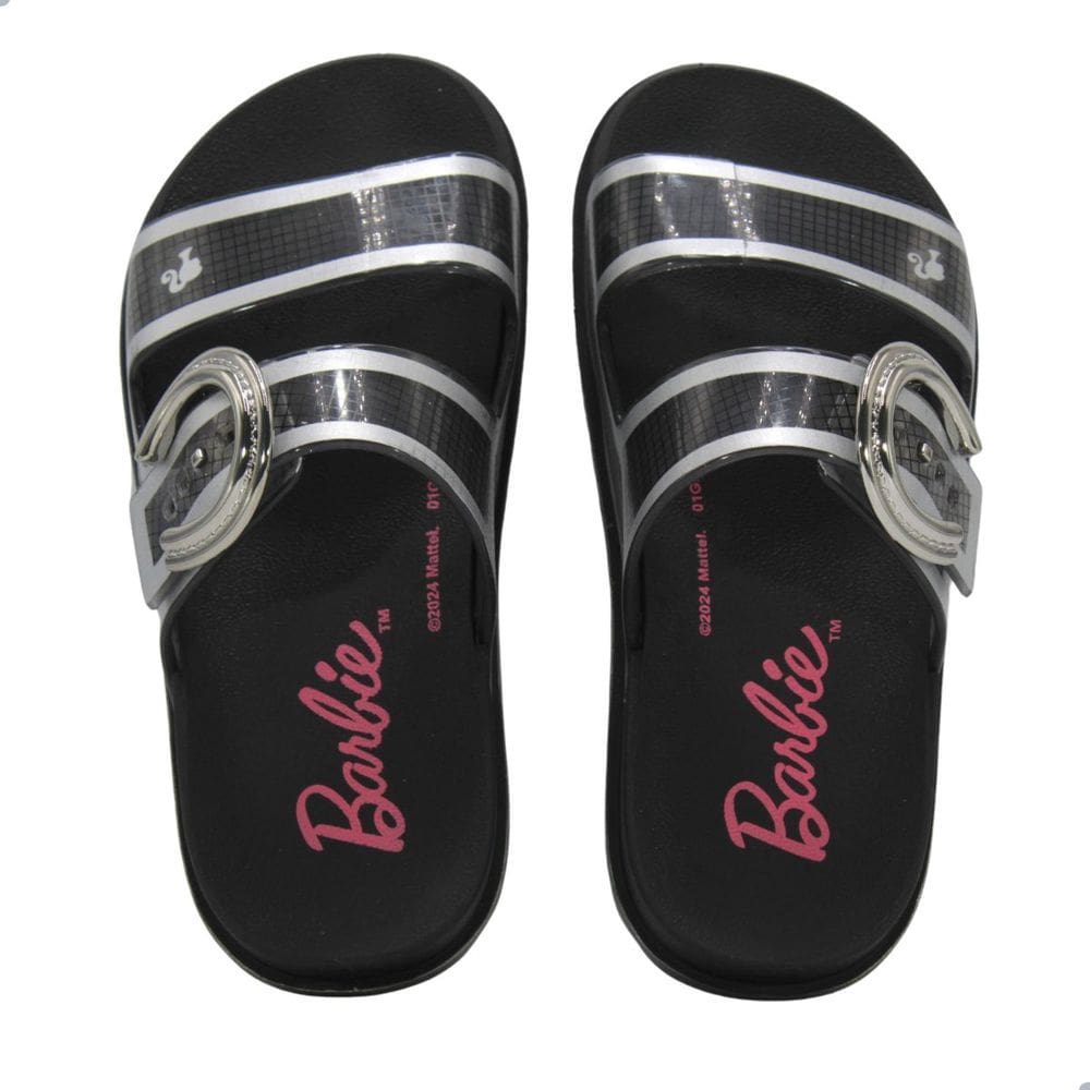 Tamanco Infantil Grendene Kids Barbie Preto/Fume