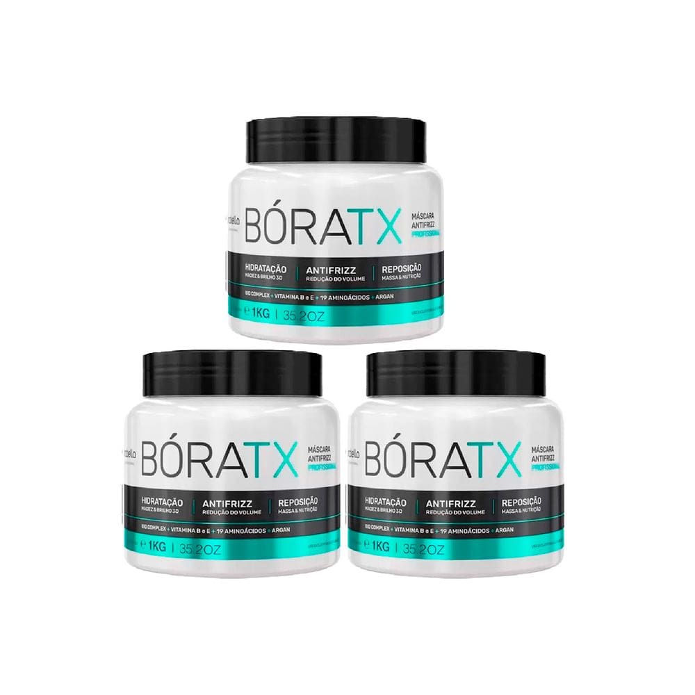 Kit Com 03 Máscara Bóratx Borabella 1kg