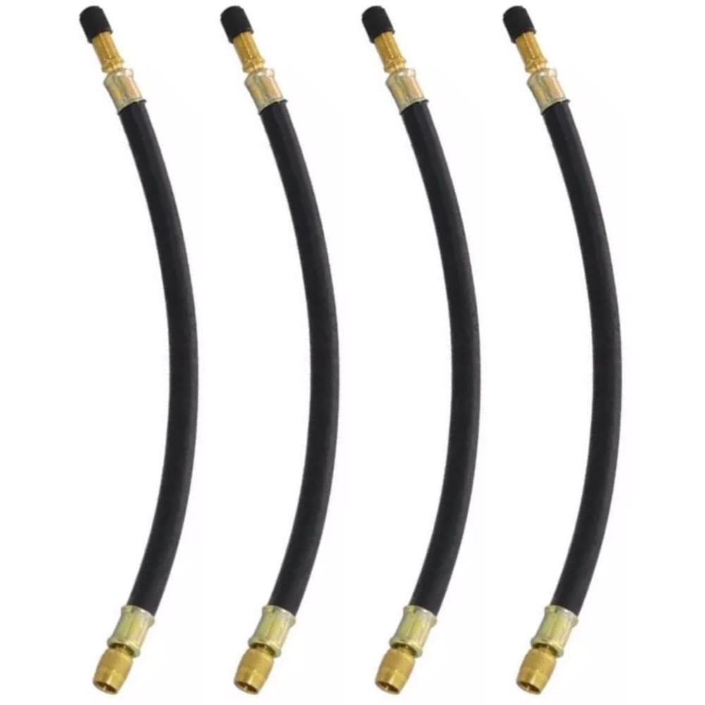 4 Prolongador Extensão Flexível Borracha 210mm Bico De Roda