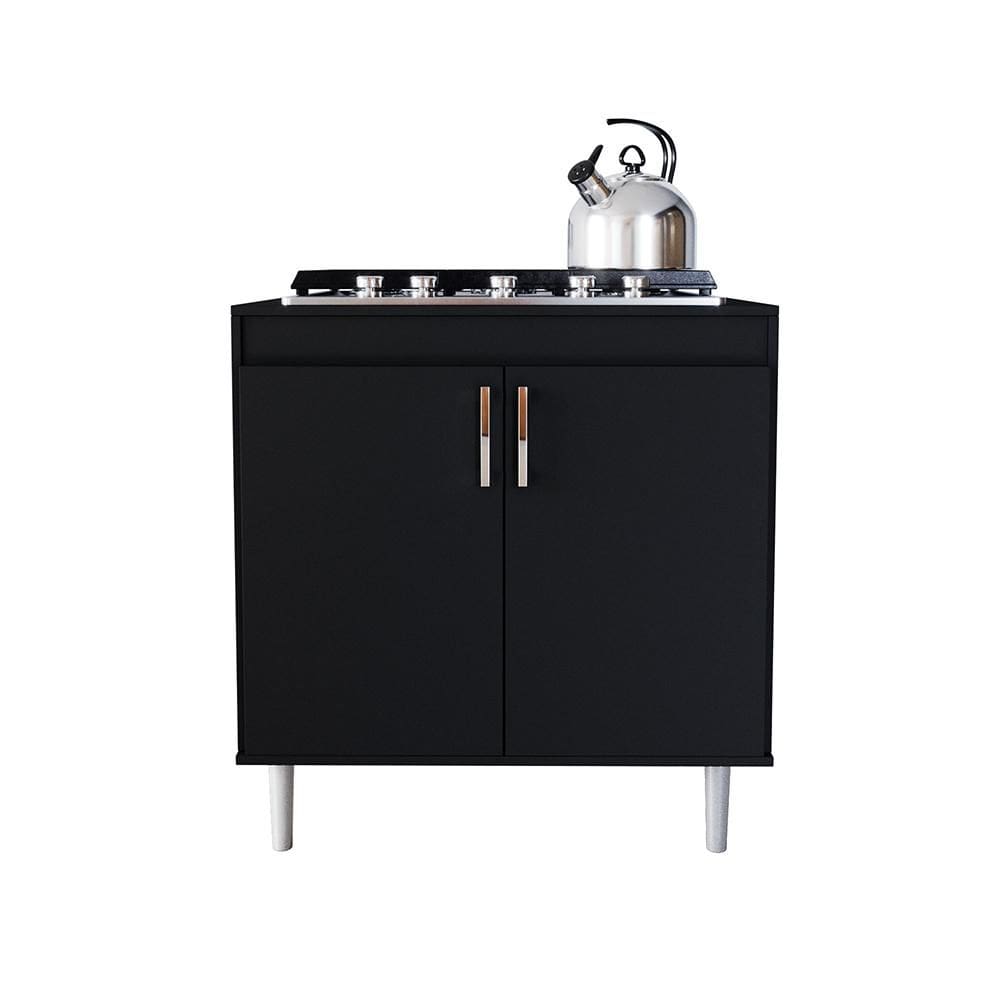Balcão Para Cooktop de Cozinha 2 Portas Turim Para Cooktop 5 Bocas Movelove