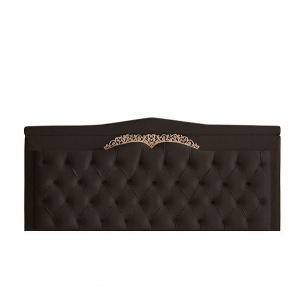 Cabeceira De Cama Box Painel Helena Queen 160 Cm Retro Capitonê Botão Encapados Suede Marrom Eli Móveis