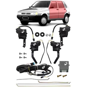 Kit Trava Elétrica Tragial FTU4MN Uno 1985 a 2013 4 Portas