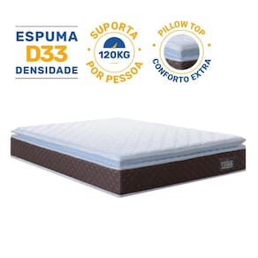 Colchão de Espuma D33 Pillow Top Comfort Luxo Casal 138cm