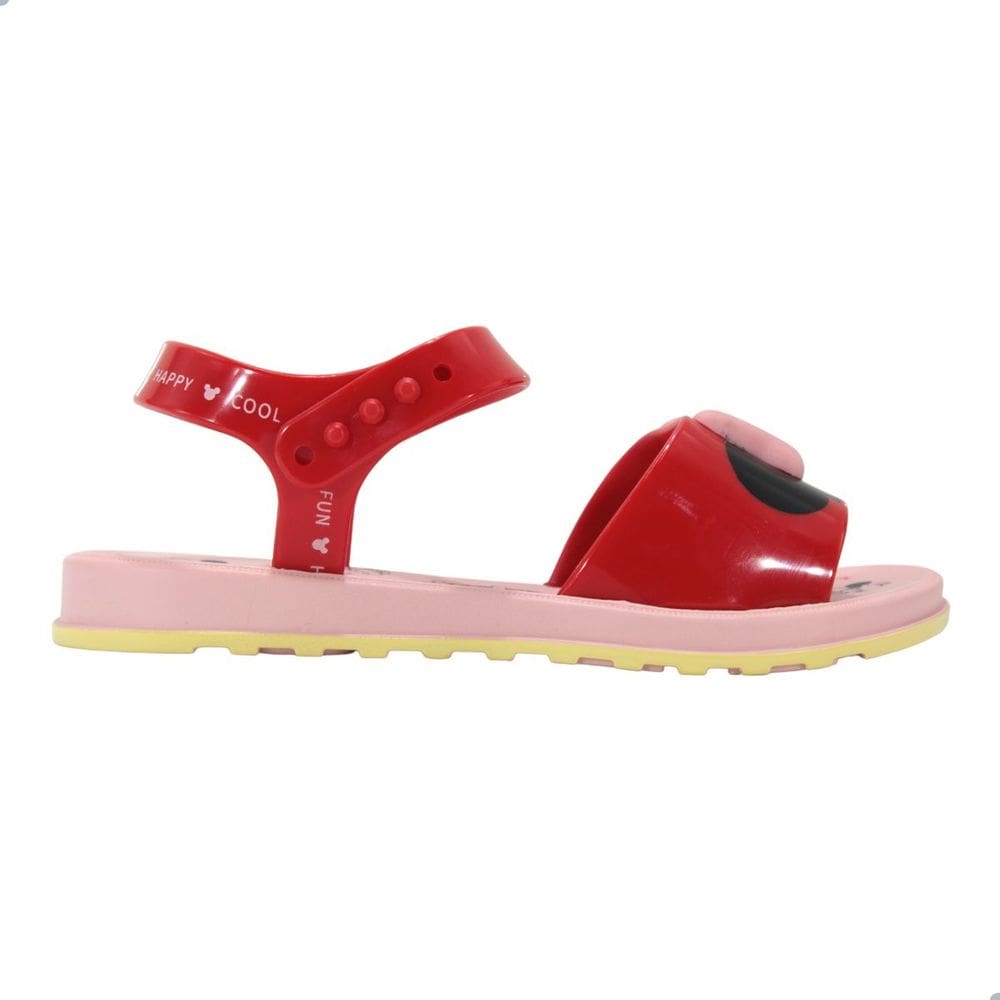 Sandália Grendene Kids Disney School Rosa/Vermelho