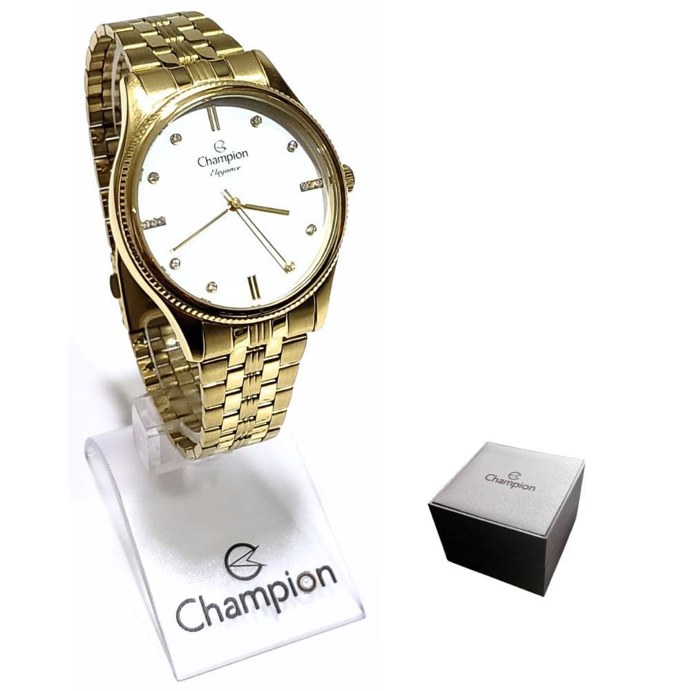 Relógio Champion Feminino Analógico Dourado Elegance CN25841W