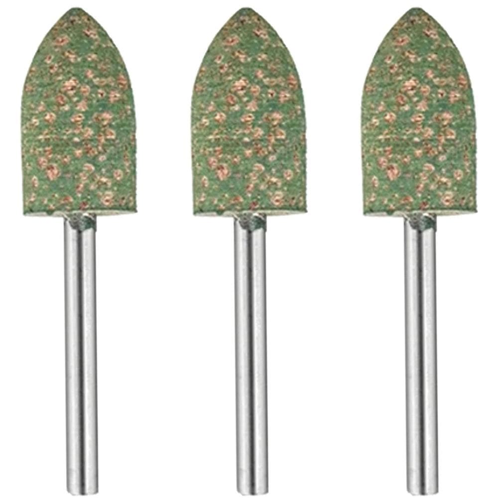 Kit 3 Ponta Montada 10Mm Cônica Borracha Gergelim Retifica