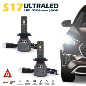 Par Lâmpadas H7 Farol Baixo Fiat Linea Ultra Led 10000 Lumens Canbus Canceller Não Acusa 2013 2014 2015 2016