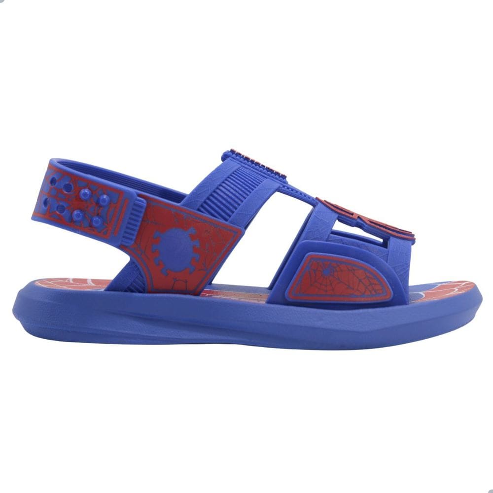 Sandália Infantil Masculina Grendene Kids Homem Aranha Azul/Vermelho + Buggy