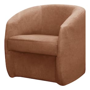 Poltrona Decorativa Orgânica FLY para Sala Recepção Estética Linho Terracota SOFA STORE
