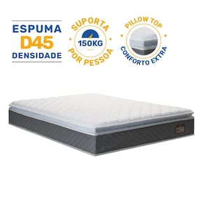 Colchão de Espuma D45 Pillow Top Fort Comfort Casal 138cm