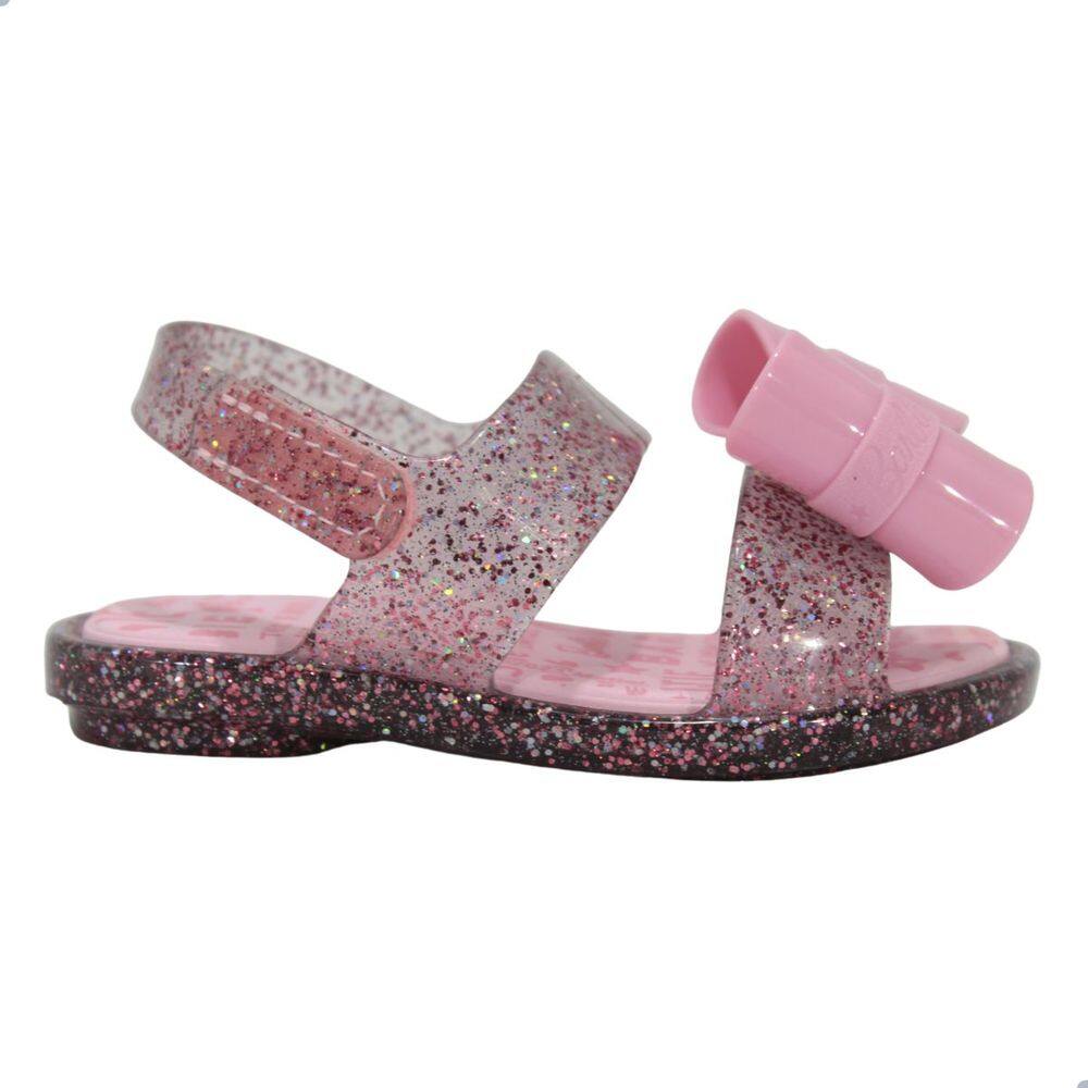 Sandália Barbie Glam Baby Grendene Kids Rosa Glitter