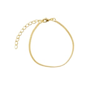 Pulseira Malha Fita Laminada Folheado a Ouro 18K