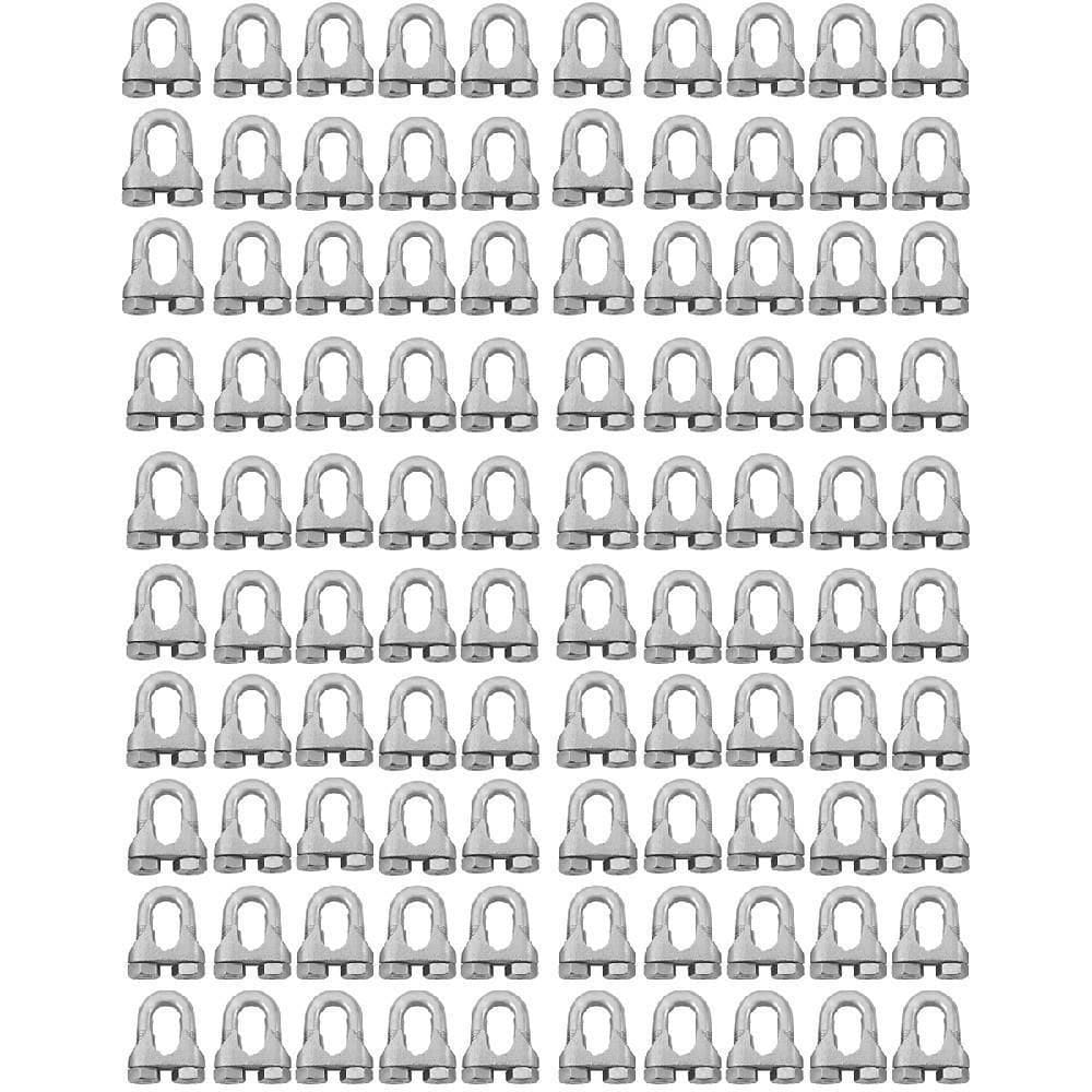 Clips Grampo Cabo De Aço 1/8`` 1,0001 100 Unidades - Nord