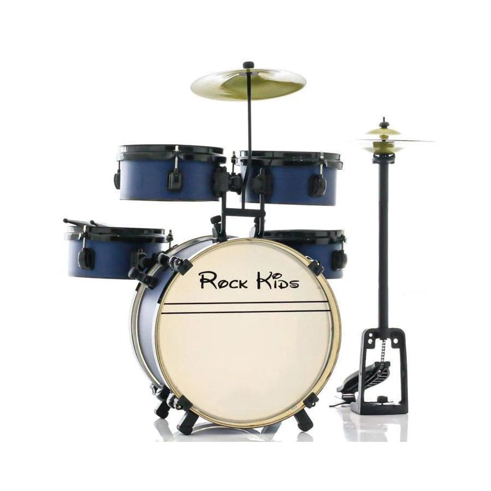 Bateria Infantil Rmv Completa Azul Com Chimbal Pbnc14016