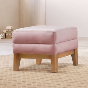 Puff Retangular para Sala Áquila Estilosa Rosa