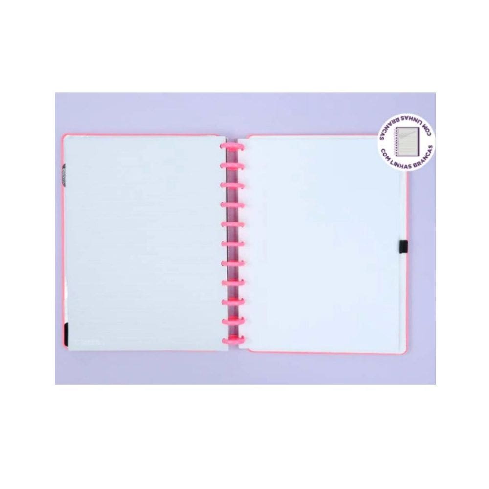 Caderno Inteligente G+ All Pink Pauta Branca