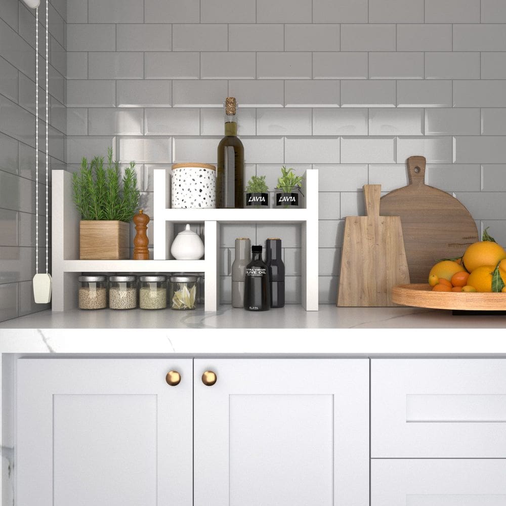Organizador / Porta Temperos para Cozinha Branco