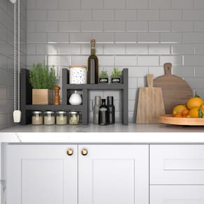 Organizador / Porta Temperos para Cozinha Preto