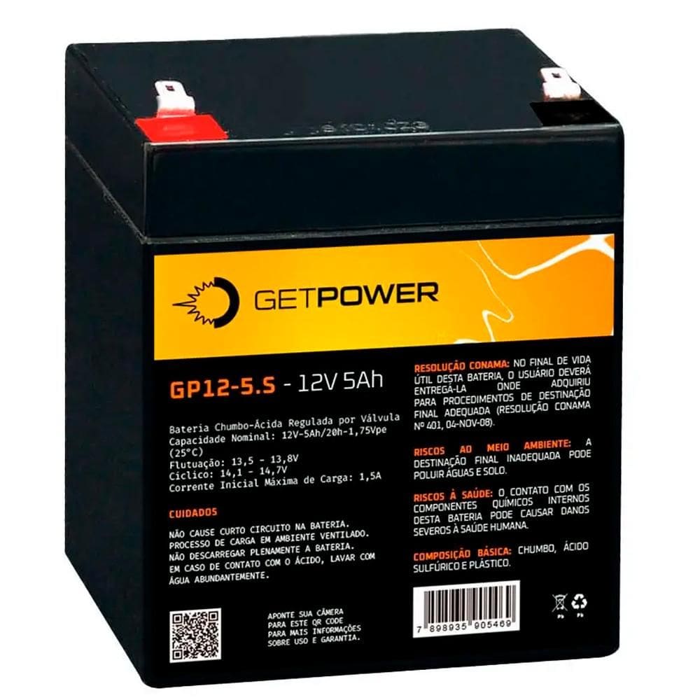 Bateria Estacionaria Getpower 12 Volts 5.5AH GP12-5.5