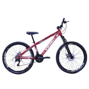 Bicicleta Vikingx Aro 26 Câmbios Importado 21v Aero Vermelho Neon