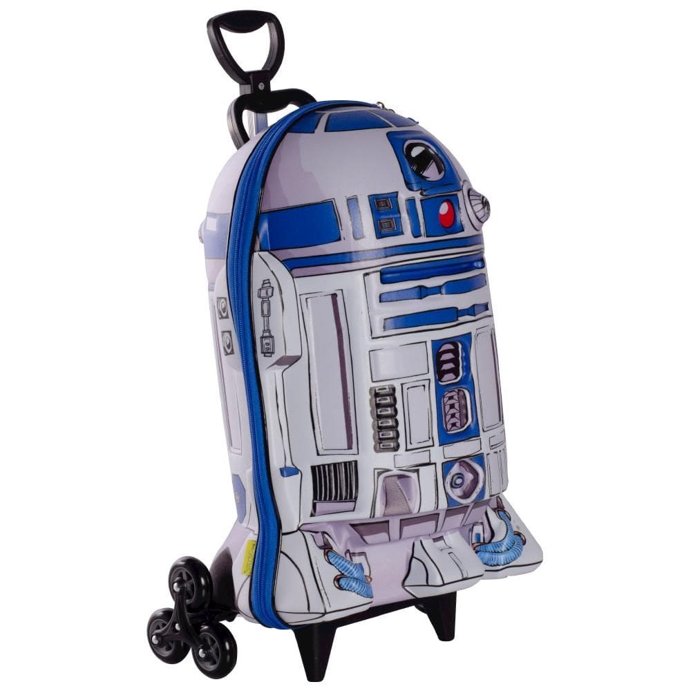 Mochila de Rodinhas 3D Maxtoy Star Wars R2D2 Azul